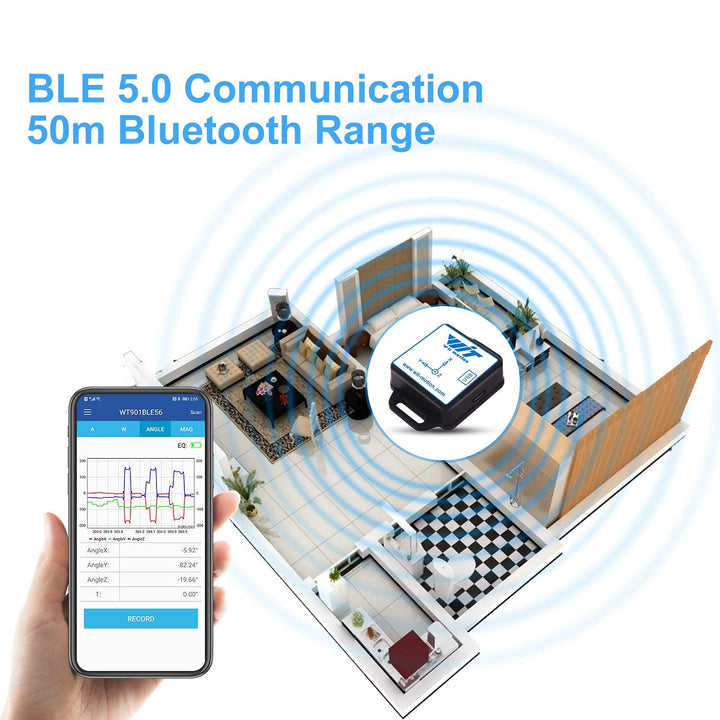 [Bluetooth-Beschleunigungsmesser+Neigungsmesser] BWT901CL MPU9250 Hochpräzises 9-Achsen-Gyroskop+Win