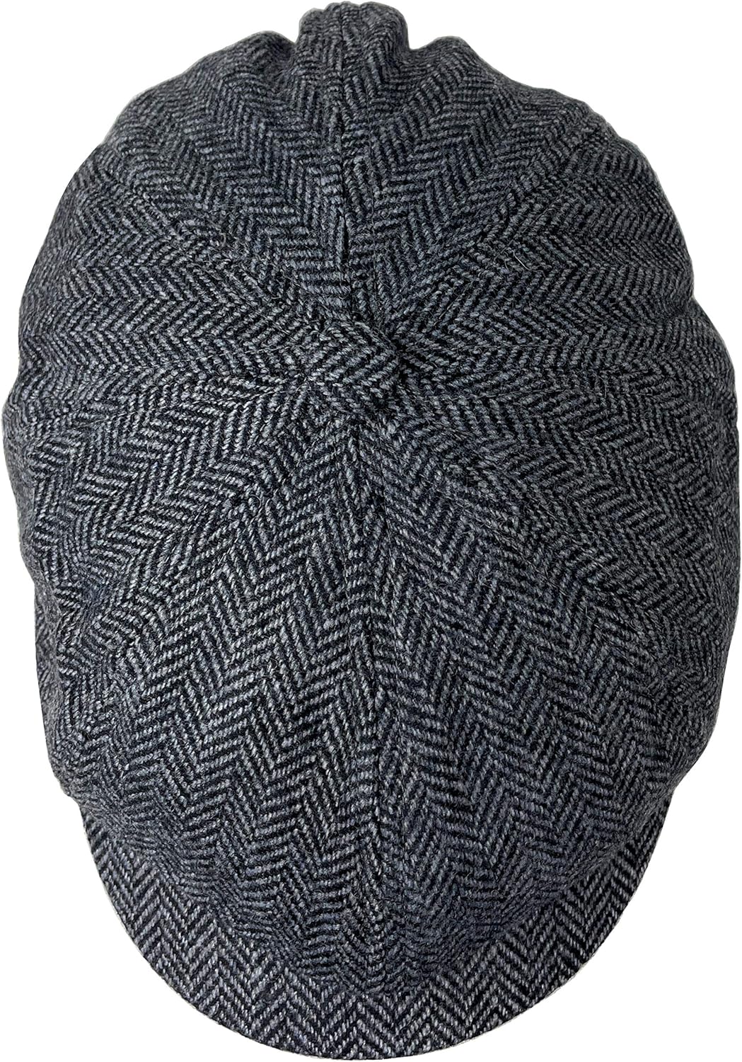 Schiebermütze Herren – Schirmmütze Flatcap Herrenmütze mit Schirm – Fischgrät - Mütze mit Baumwollfu