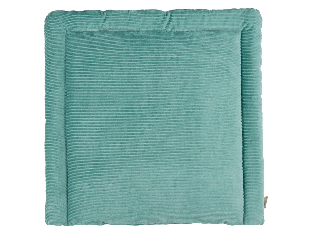 KraftKids Wickelauflage gepolstert, rundum 100% Baumwolle, Cord Breitcord Mint, ohne Beschichtung, w
