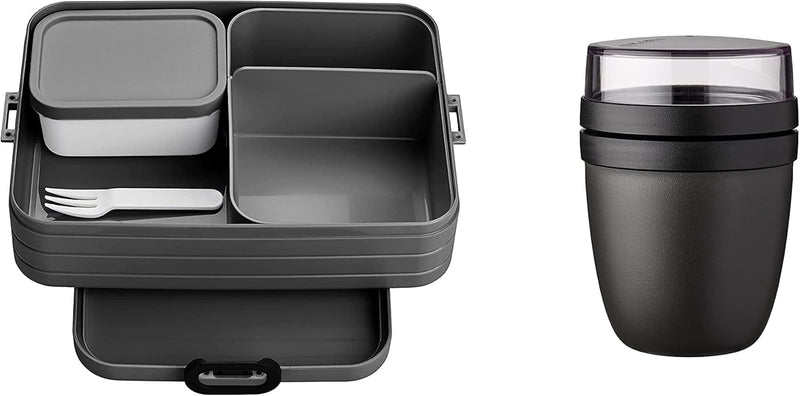 Mepal Brotdose Lunch to go Set - inkl. Lunchpot - Brotdose Large mit Bento Box - Lunchbox für kleine