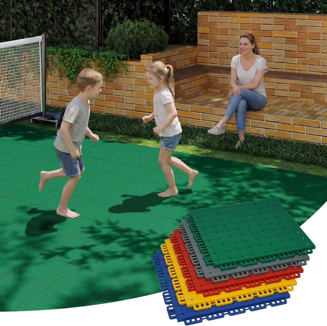 jxgzyy 24 STK Bodenschutzmatte Puzzlematte Set Sportmatte Gymnastikmatte Fitnessmatte Gummimatte Fal