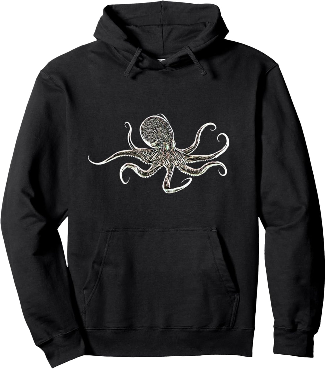 Oktopus Kraken Tintenfisch Motiv Tentakel Kalmare Octopus Pullover Hoodie