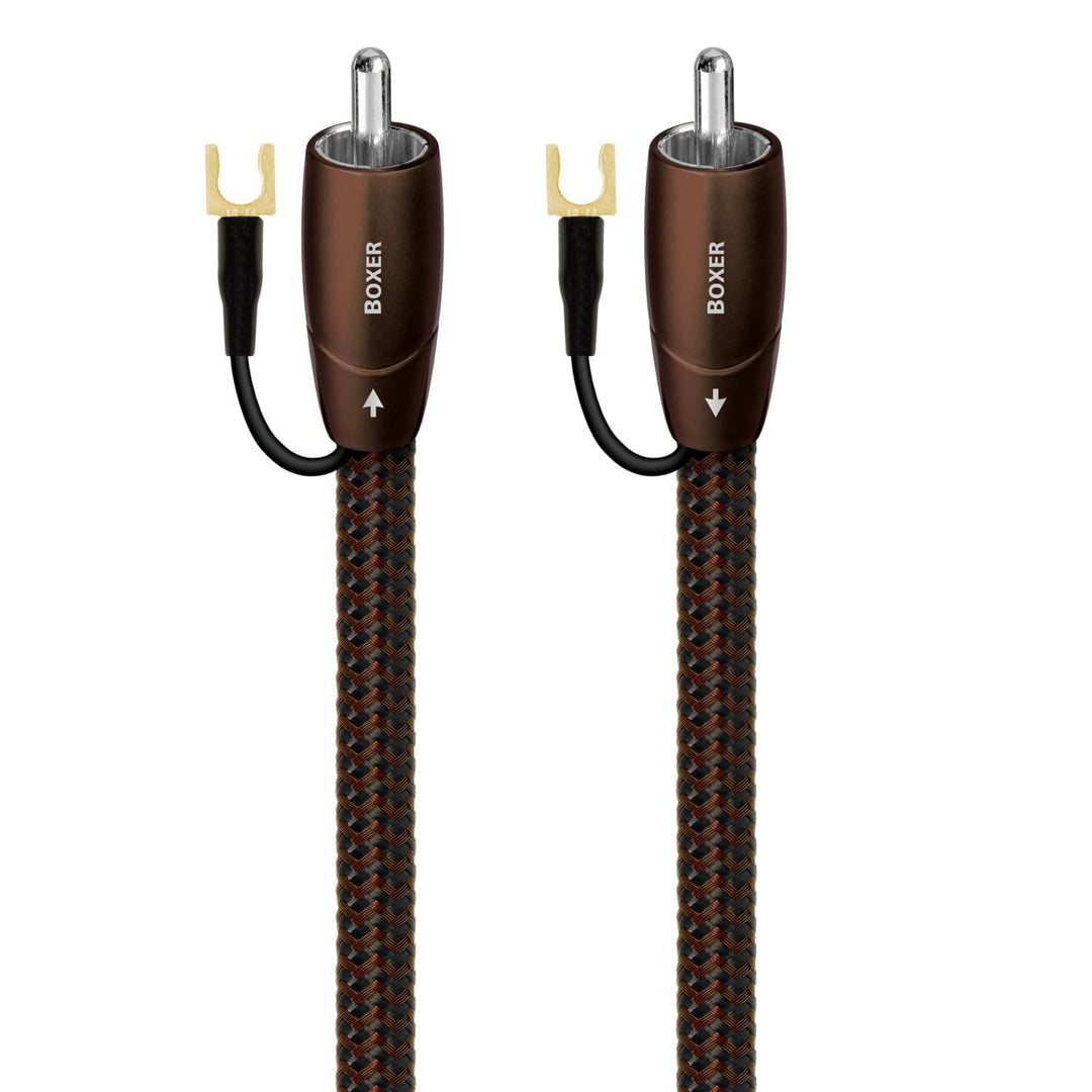 AudioQuest 3m Boxer RCA Audiokabel Schwarz - Audiokabel (RCA, RCA, 3 m, schwarz)