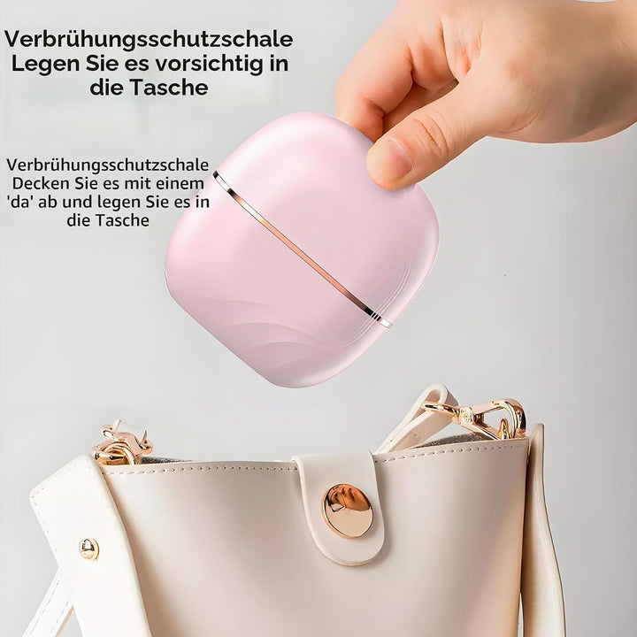Mini-Haarglätterbürste, 2-in-1 kabellos &amp; tragbarer Haarglätter und Volumen-Heiκκamm, 30s Schnellauf