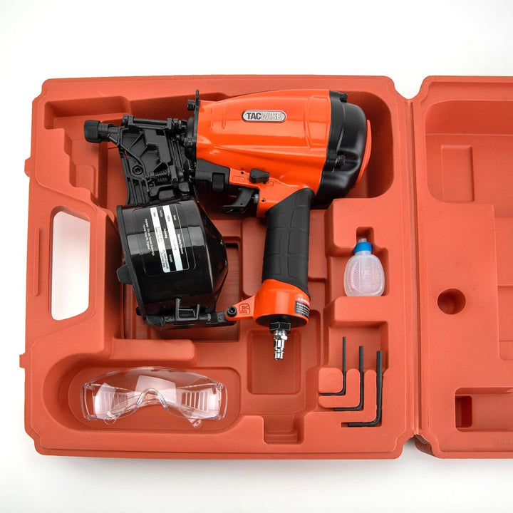 Tacwise 1796 FCN55V Druckluft-Coilnagler mit 5400 Typ 2,1/38 mm Verzinkte Kugelförmige Coilnägel FCN
