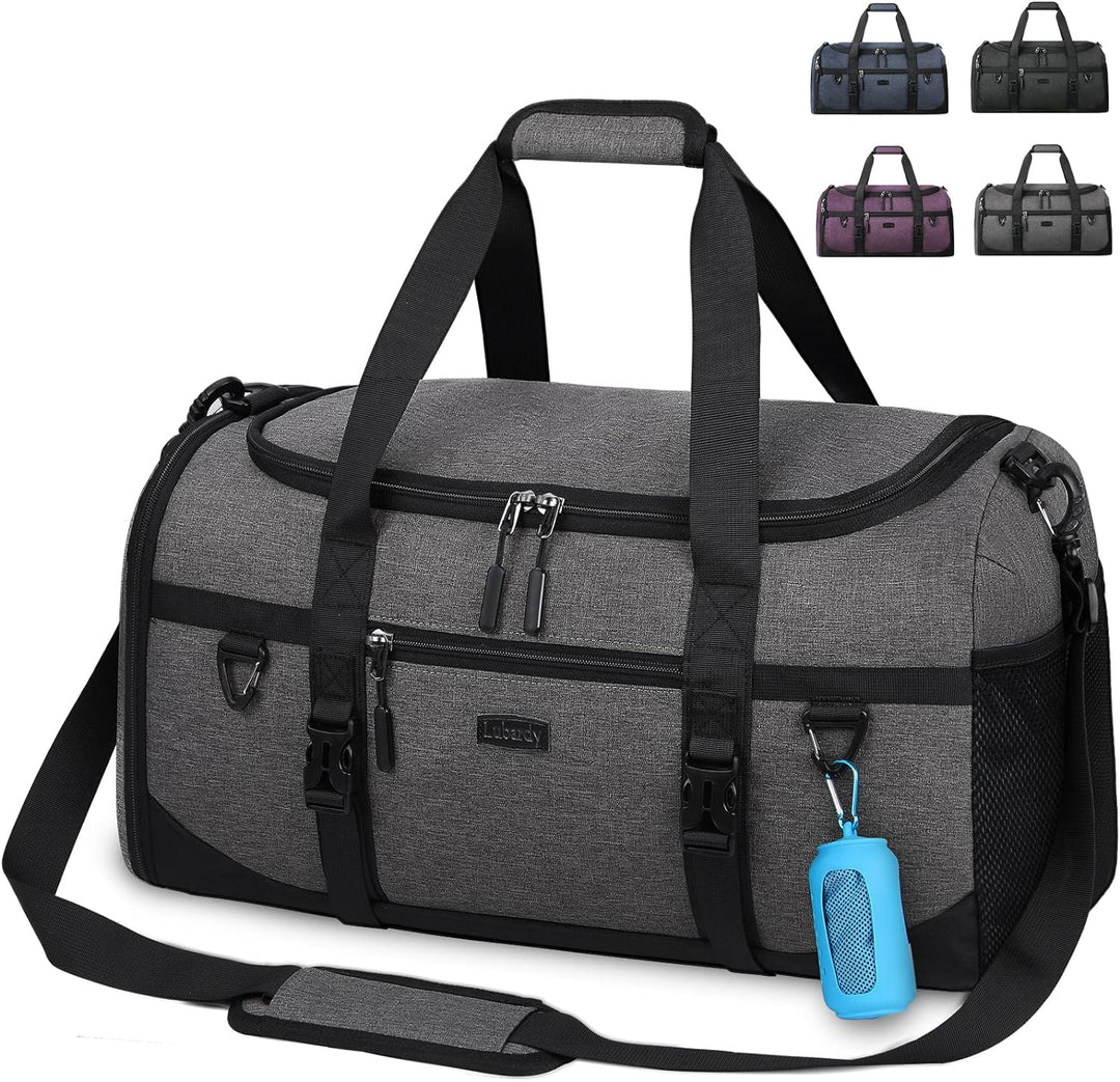 Lubardy Sporttasche Reisetasche Gross 40L Wasserdicht mit Sporthandtuch Schuhfach Nassfach Weekender