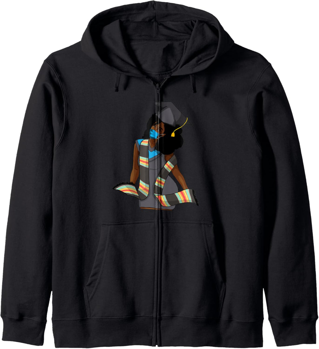 Black Girl Graduation Gift Class of 2021 Black and Educated Kapuzenjacke