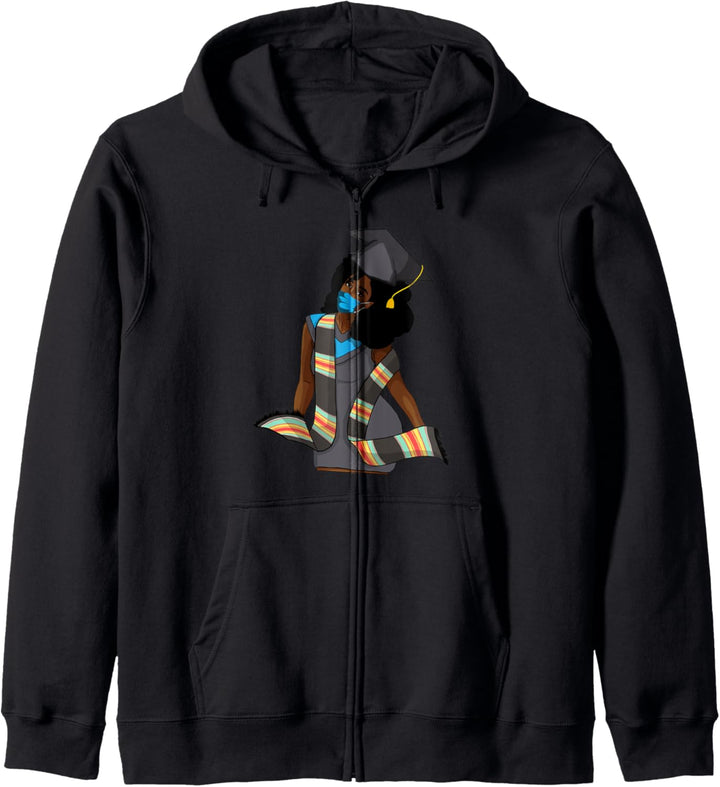 Black Girl Graduation Gift Class of 2021 Black and Educated Kapuzenjacke