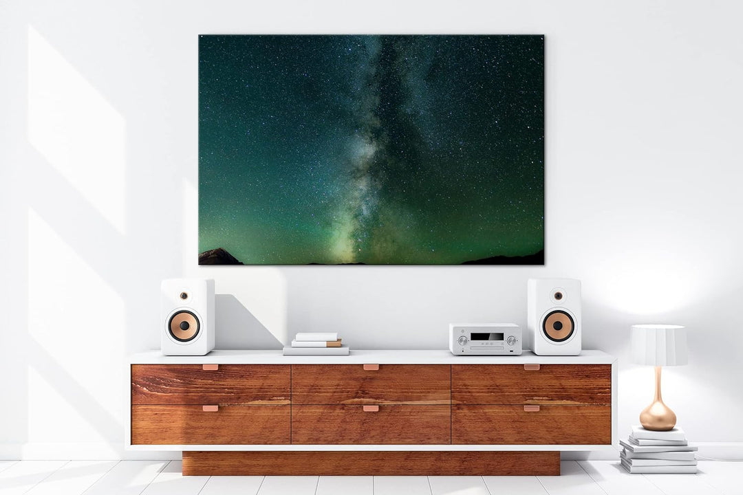 deyoli zauberhafte Aufnahme der Milchstrasse Format: 80x60 als Leinwand, Motiv fertig gerahmt auf Ec