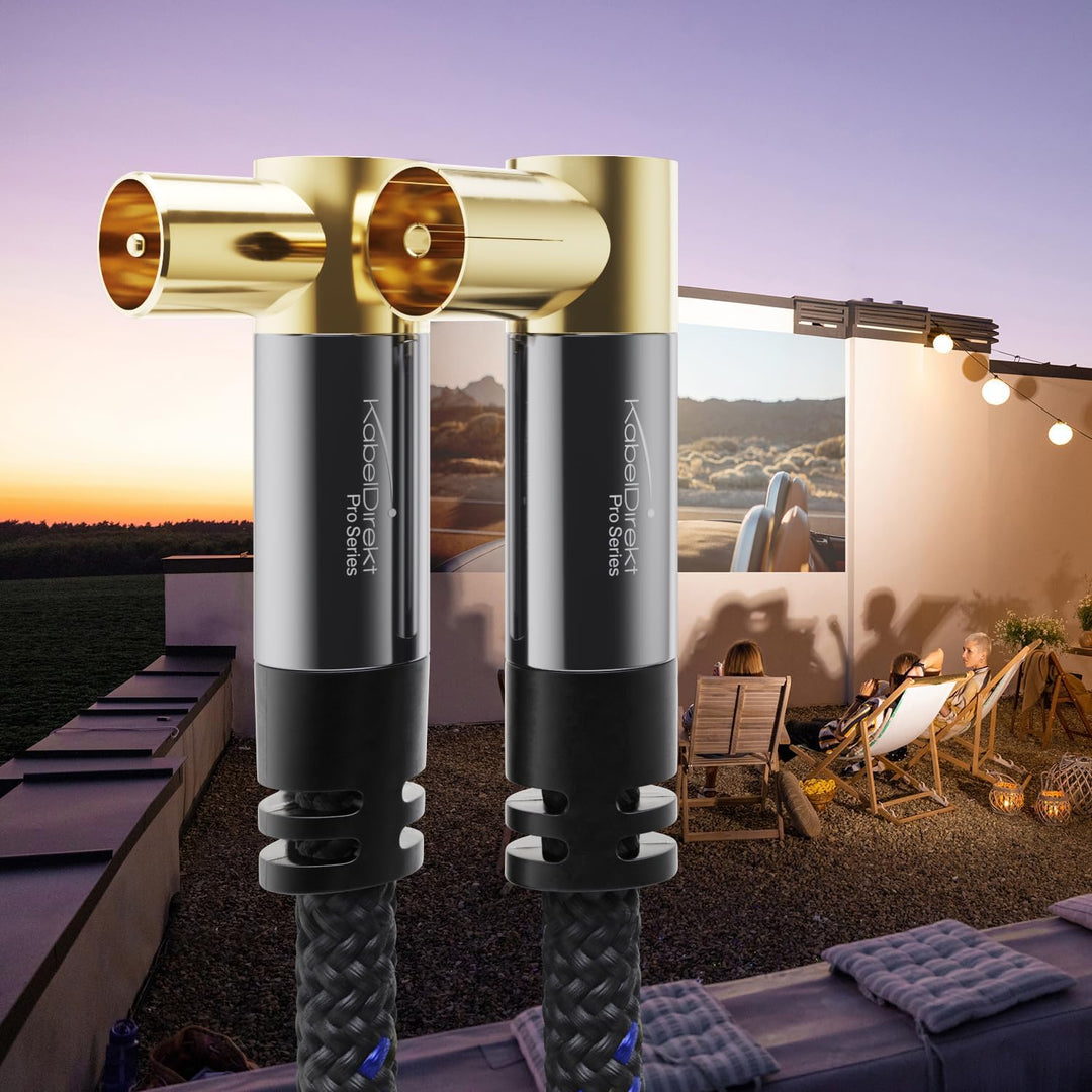 KabelDirekt – 4K Antennenkabel Nylon, TV Kabel 90° gewinkelt – 20m – In Deutschland entwickelt, bruc