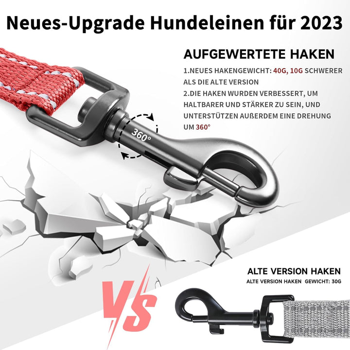 Demigreat Schleppleine für Hunde, 3m / 5m / 10m / 15m / 20m Robuste Lange Hundeleine Reflektierend T