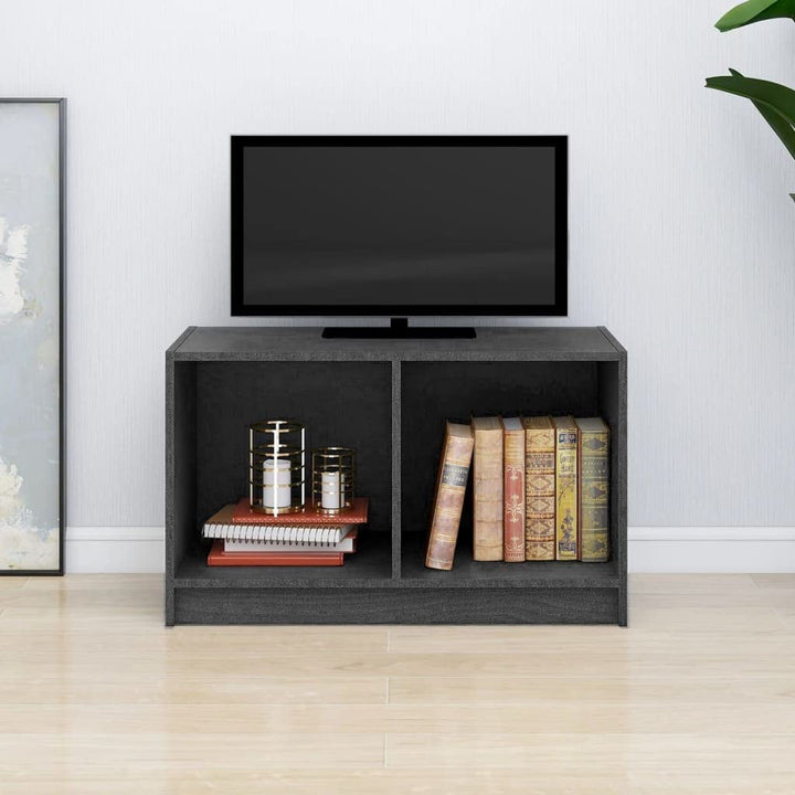 homiuse TV-Schrank TV Lowboard Grau 70x33x42 cm Massivholz Kiefer TV Board Fernsehschrank Fernsehtis