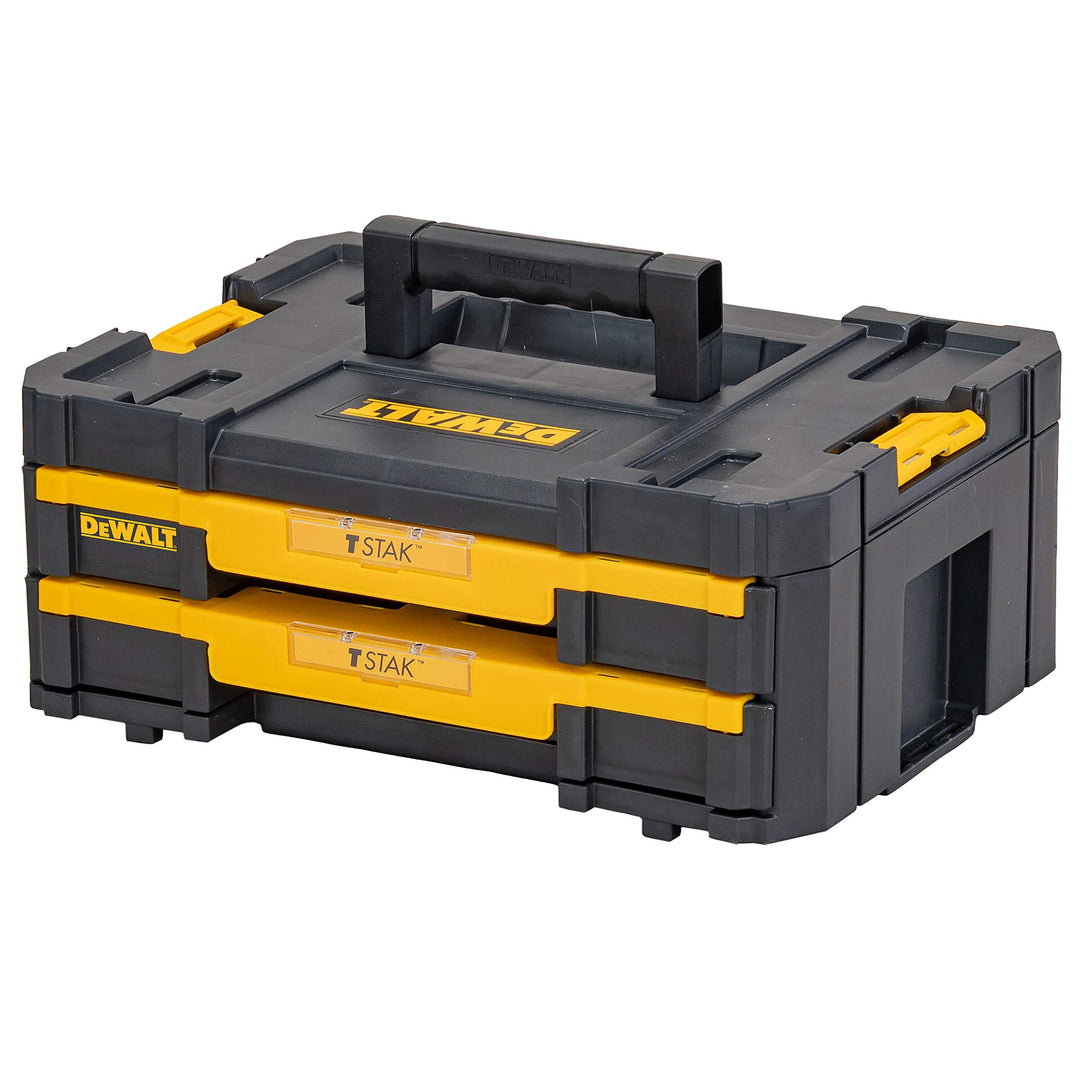 Dewalt DWST1-70706 T STAK-Box IV Doppelschubladen-Werkzeugbox (mit herausnehmbaren Innenteilern)