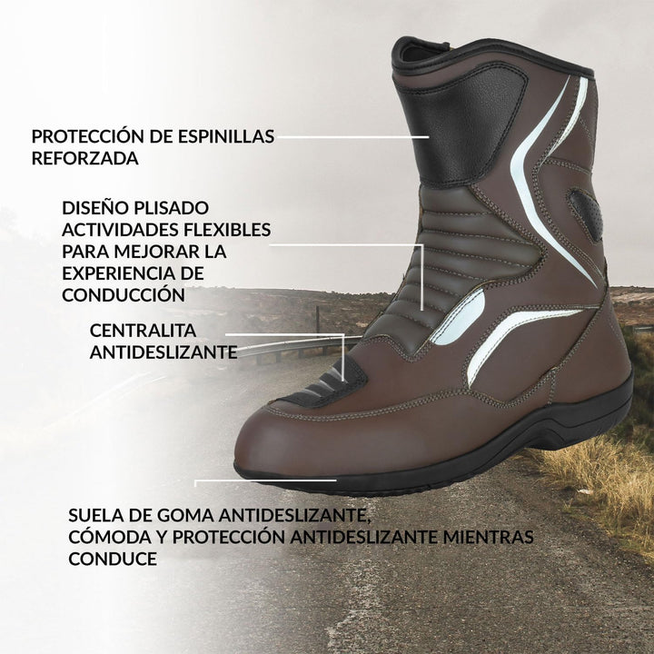 Motorradschuhe für Herren, verstärkte Strassenschuhe, Motorradstossschutz, rutschfeste Sohle, bequem