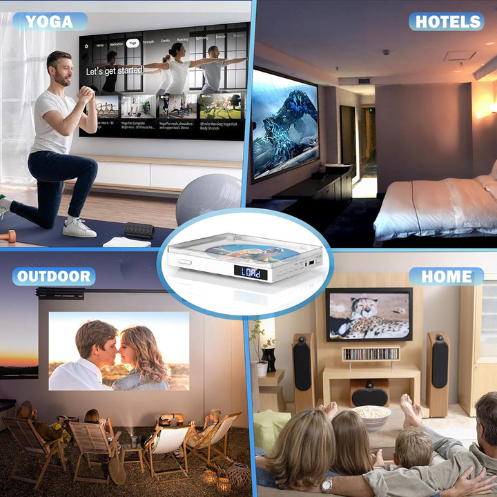 Maite Mini DVD Player Tragbar, Regionen Free mit 1080P HDMI-Anschluss/AV-Ausgang, NTSC/PAL, DVD-Play