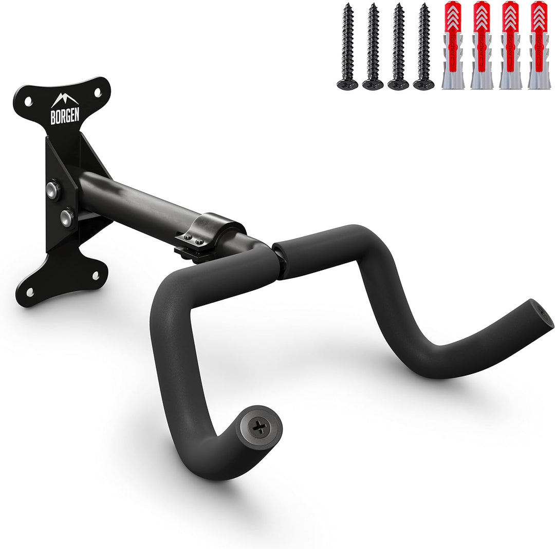 Borgen Fahrrad Wandhalterung I Fahrradhalter - Winkel und Wandabstand einstellbar, klappbar, MTB, Re