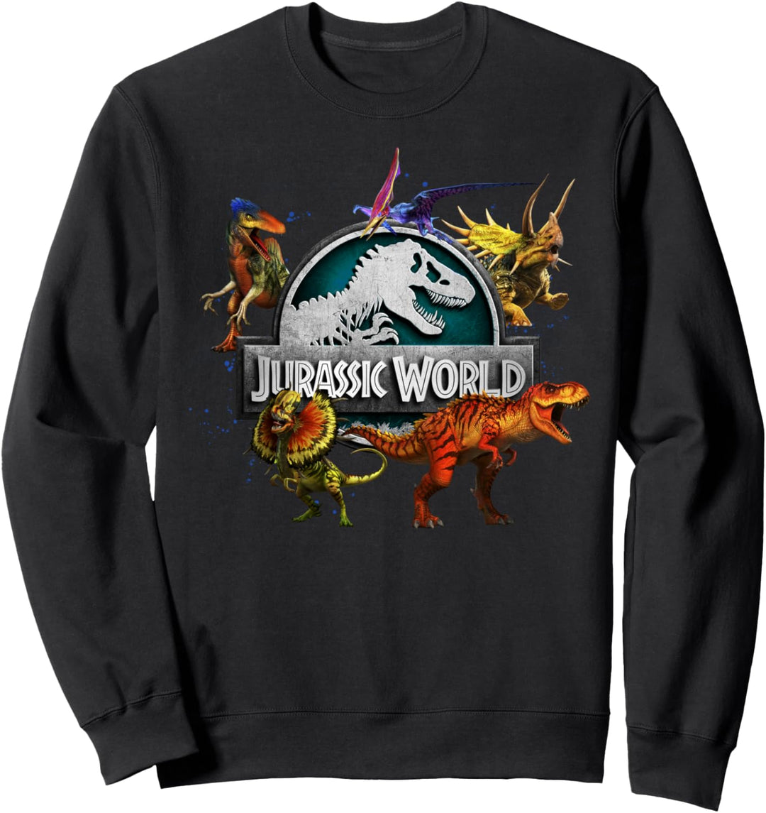 Jurassic World Dinosaurs Around Logo Sweatshirt