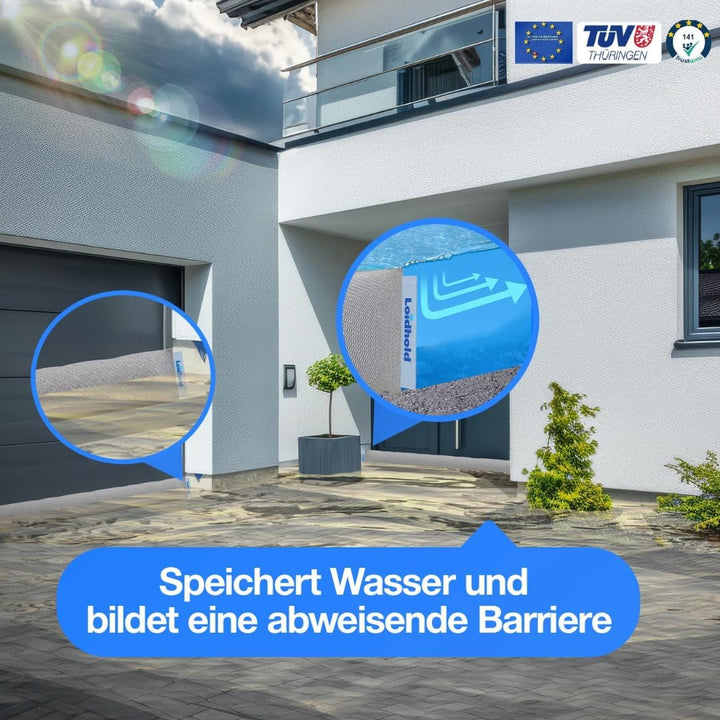 Mobiler Wasserschutzschlauch Hochwasserschutz 300 x 7,5 cm ✓ Wirksamer Schutz vor Überschwemmung und
