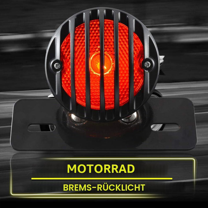 Katur Motorrad-Rücklicht für Harley Bobber Chopper Custom April IA Mana, Schwarz, 1 Stück