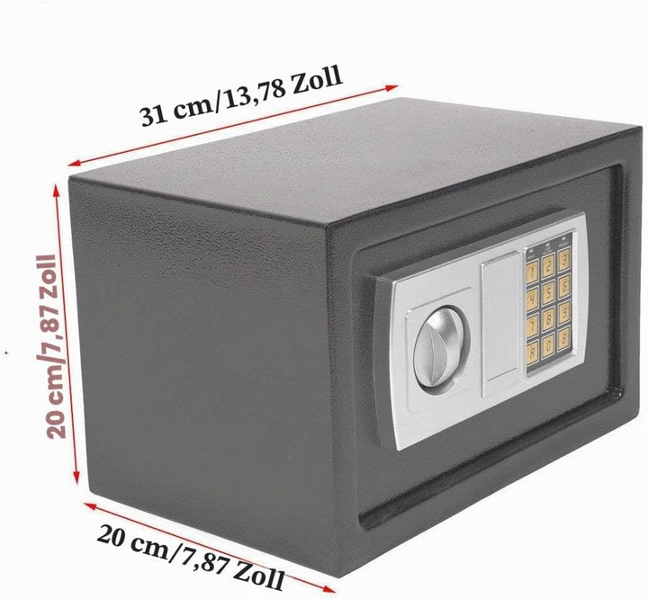 Elektronischer Digitaler Safe Geldtresor mit Notschlüssel, 8.5L Home Office Gästehaus Sicherheitstre