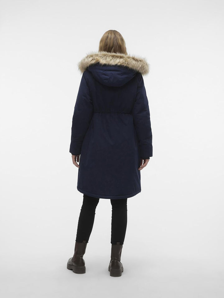 MAMALICIOUS Female Jacke Umstands-Mantel M Blau, M Blau