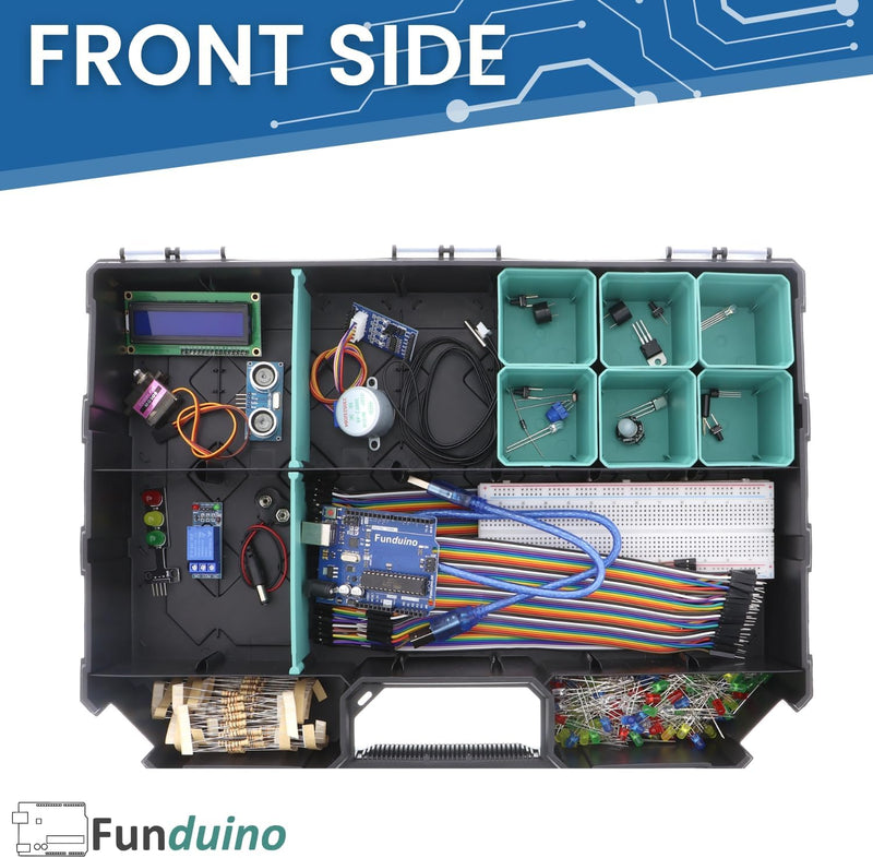 Funduino Starter Kit UNO R3 Basic, 100% kompatibel zu Arduino, mit deutschsprachigen Anleitungen, um