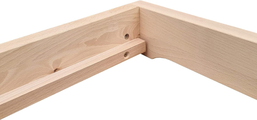 Erst-Holz Niederflurbett Jugendbett Studenten Futon Bodenbett 90x200 Buche Massivholz V-60.66-09, Au