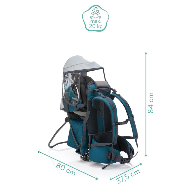 Fillikid Rückentrage Explorer Elite Exklusiv | Kindertrage für Wandern & Reise | Babytragerucksack m