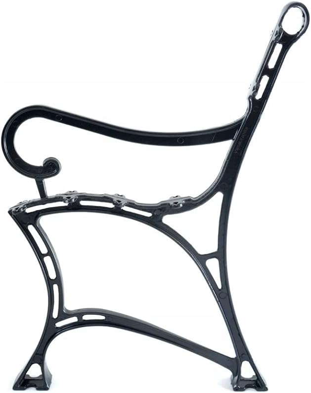 Home&Wood Aluminium Bankfuss Bein mit Armlehne Gartenbank aus Aluminium /2 Stück/