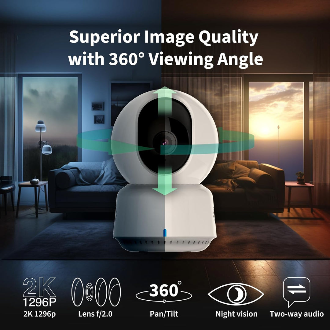 Aqara 2K Innenraum-Sicherheitskamera E1, Schwenken & Neigen, HomeKit Secure Video, Zwei-Wege-Audio,
