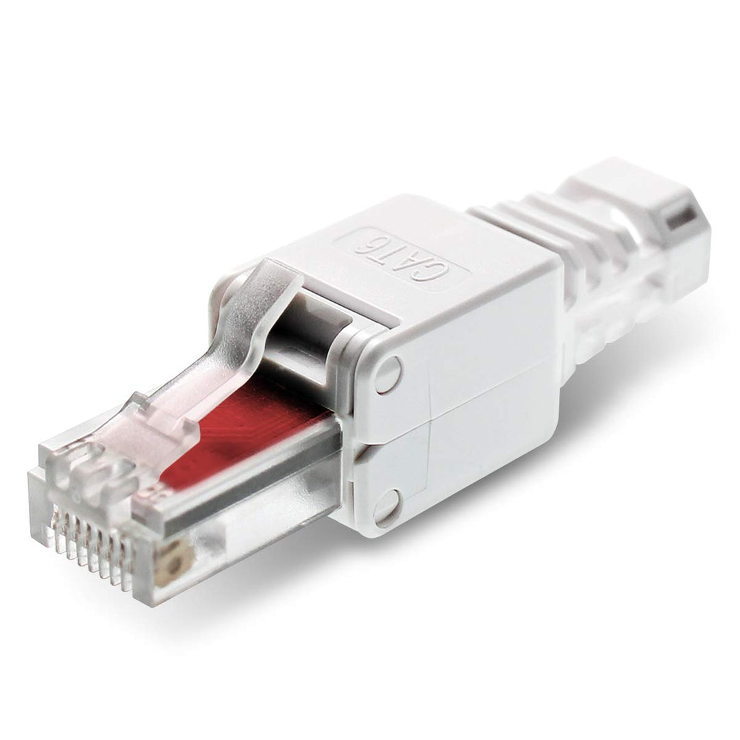 UC-Express CAT 6 RJ45 Netzwerkstecker - 8X RJ45 Netzwerk Stecker Steckverbinder - mit Zugentlastung
