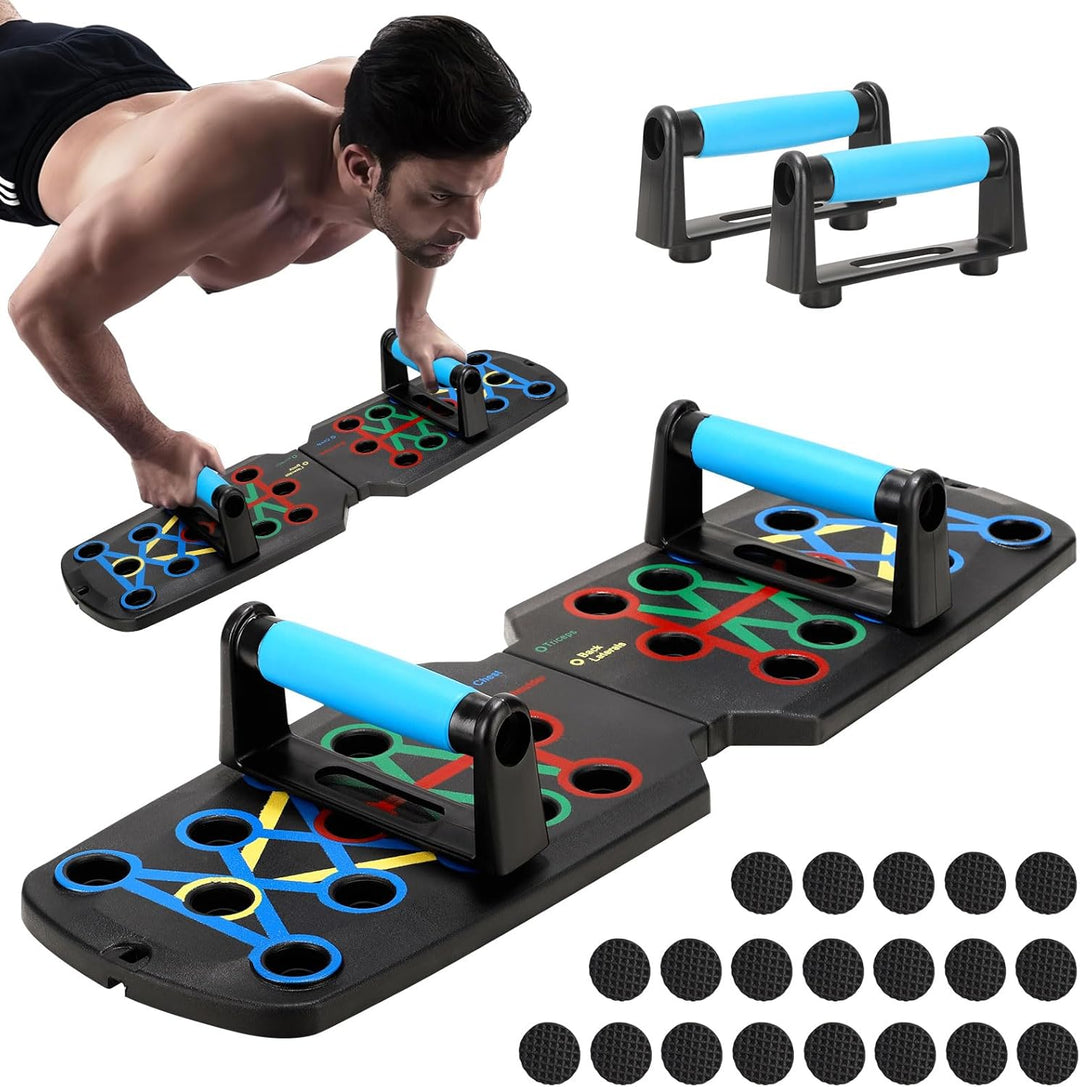 Liegestütze Brett, Push Up Board Faltbares Liegestütz mit Liegestützgriffe Multifunktions Elite Rack