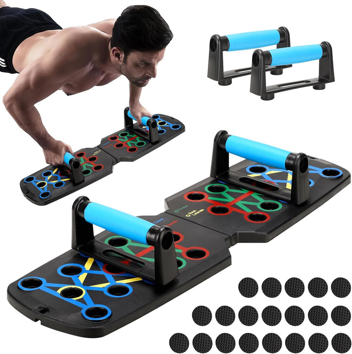 Liegestütze Brett, Push Up Board Faltbares Liegestütz mit Liegestützgriffe Multifunktions Elite Rack