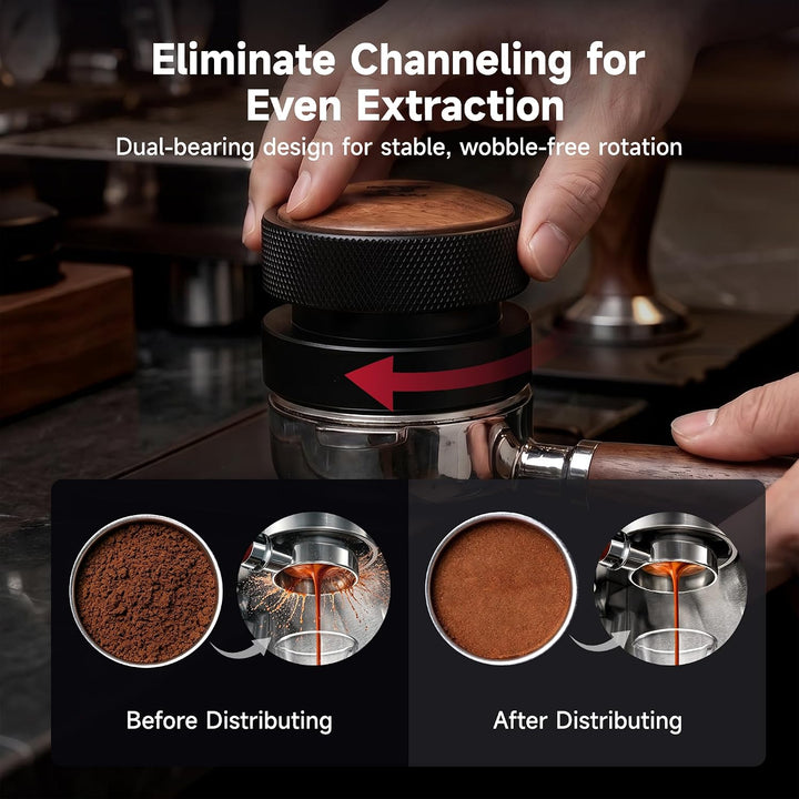HiBREW 58.5mm Gravity-Distributor selbstnivellierend Edelstahlbasis