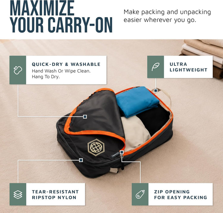 Kompressions-Packtaschen für carryon travel-lightweight stolperten mit Koffer Organizer-Taschen mit