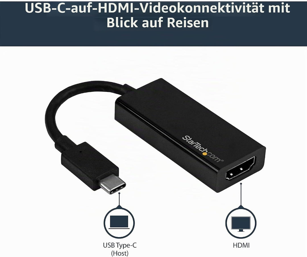 StarTech.com USB-C auf HDMI Adapter (USB-C auf HDMI Thunderbolt 3 kompatibel, USB-C auf HDMI-Kabel m