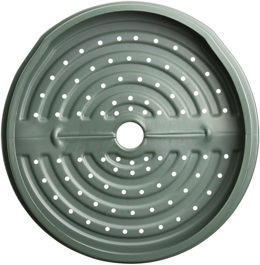 Elho Green Basics Komposter 200L Boden Platte - 100% Recyceltem Plastik - L 68.9 x B 69.9 x H 8.0 cm