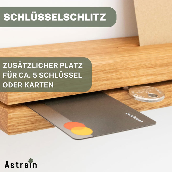 ASTREIN® | Schlüsselbrett aus Holz | Magnetisches Schlüsselbrett | Schlüsselaufbewahrung aus Eiche |