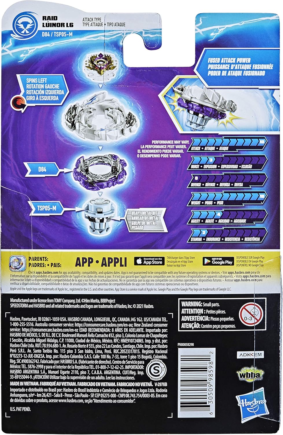 Hasbro Beyblade Burst Surge Speedstorm Raid Luinor L6 Kreisel Starter Pack – Battle Kreisel mit Star
