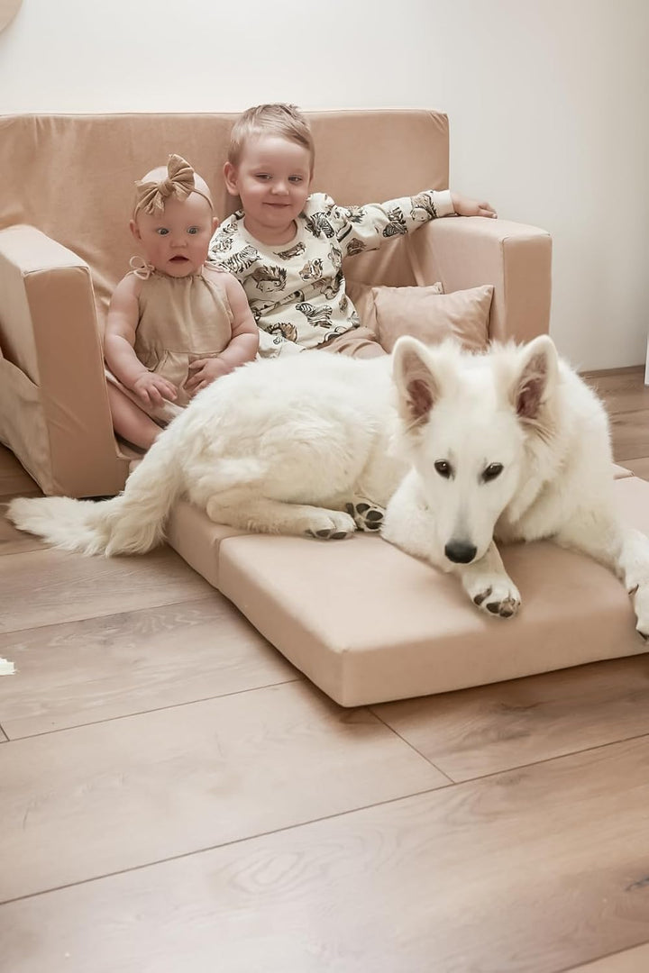 Flumi Personalisierte Kindercouch: Mini Schlafsofa für Kinderzimmer, Kuschelecke, Spielsofa, Kinders