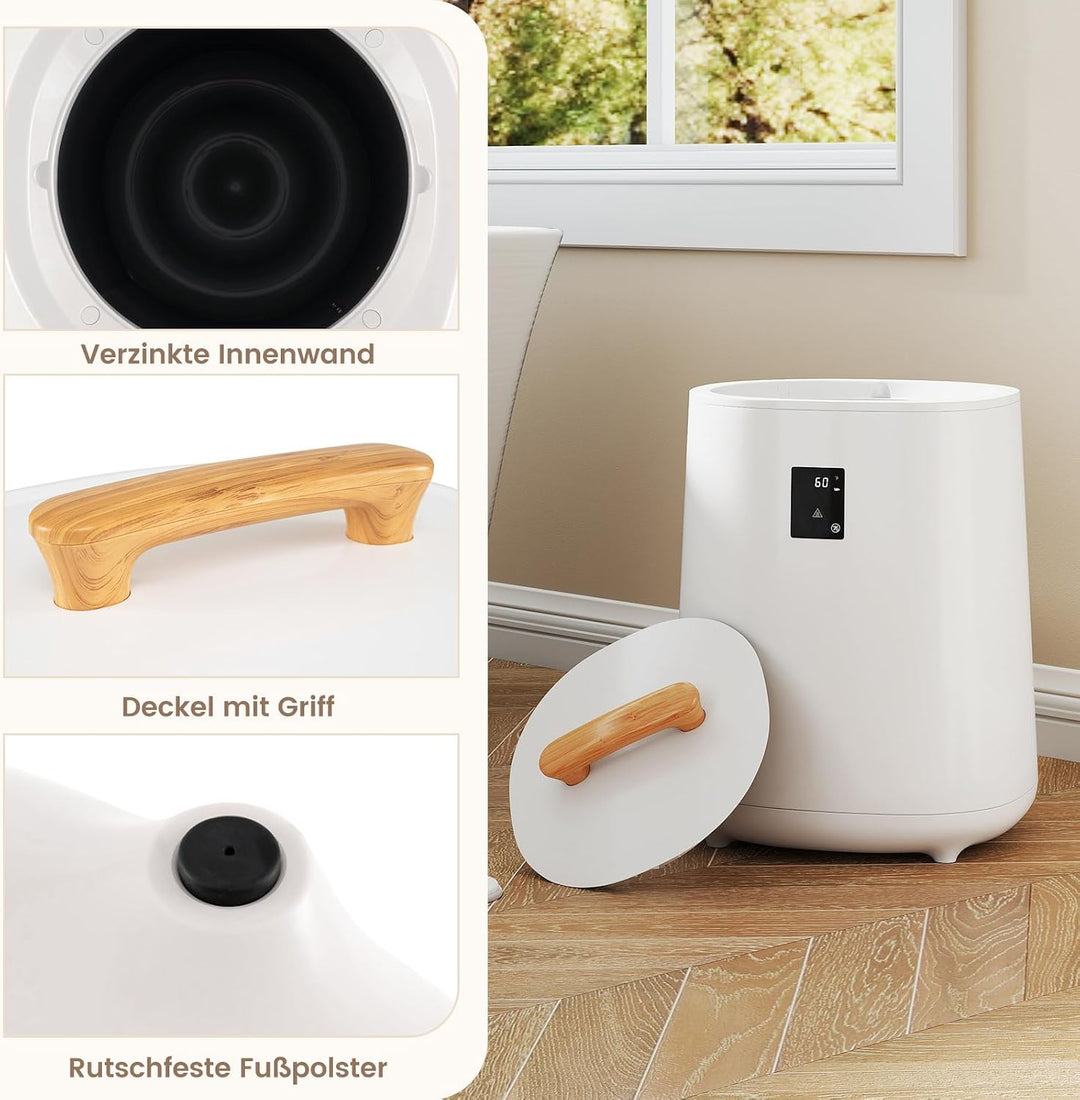 RELAX4LIFE 18L Handtuchwärmer, tragbarer Handtuch Wärmegerät mit LED-Anzeige &amp; automatischer Abschal