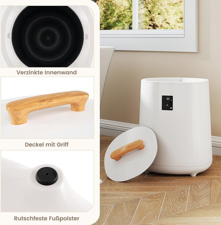 RELAX4LIFE 18L Handtuchwärmer, tragbarer Handtuch Wärmegerät mit LED-Anzeige &amp; automatischer Abschal