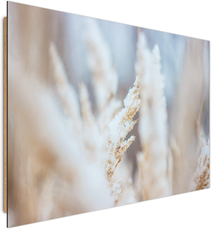 Feeby. Wandbilder - 1 Teilig- 60x80 cm - Bilder Kunstdrucke Deko Panel, GRAS, NATUR, WEIss, 60x80 cm