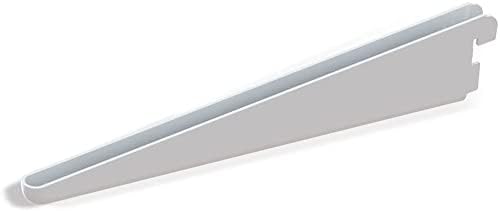 Emuca - Regalwinkel für Leistenprofil, doppelte Bohrung, Durchlass 32 mm 220mm, Set aus 20 Stück, We