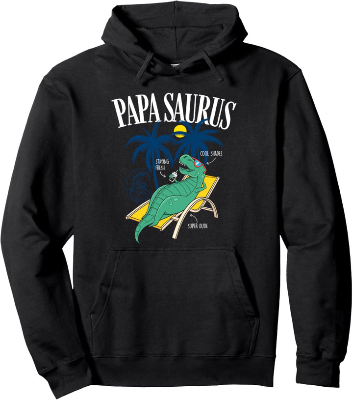 Vatertag Papasaurus T-rex Dinosaurier lustiger Papasaurus Pullover Hoodie