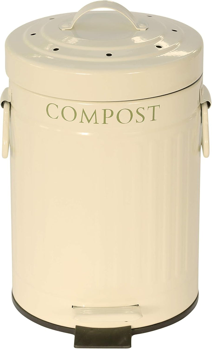 KitchenCraft Pedal betriebener Mini-Küchen-Kompostbehälter, 3 Liter