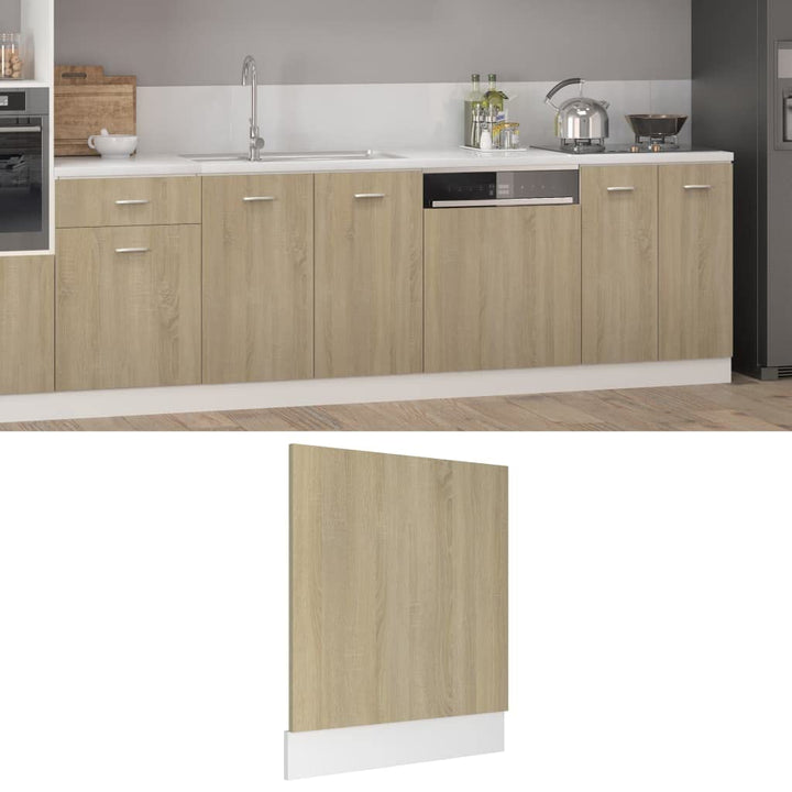 Geschirrspülerblende Sonoma-Eiche 59,5x3x67 cm Holz KüChenarbeitsplatte SpüLmaschine Teilintegriert