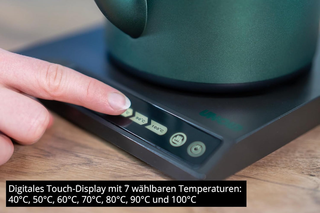 Unold 18217 Blitzkocher Jade, Wasserkocher, 1.000 W, 0,6L – 360° drehbar, mit Warmhaltefunktion, 7 w