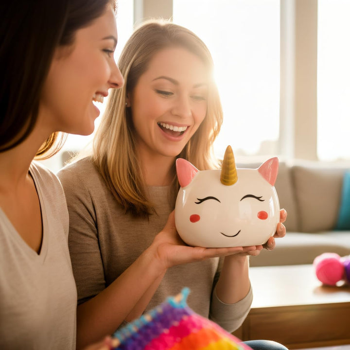 Einhorn-Garnschale zum Stricken – Keramik-Strickschale, extra gross, 21,6 cm, Keramik-Garnschale, Hä