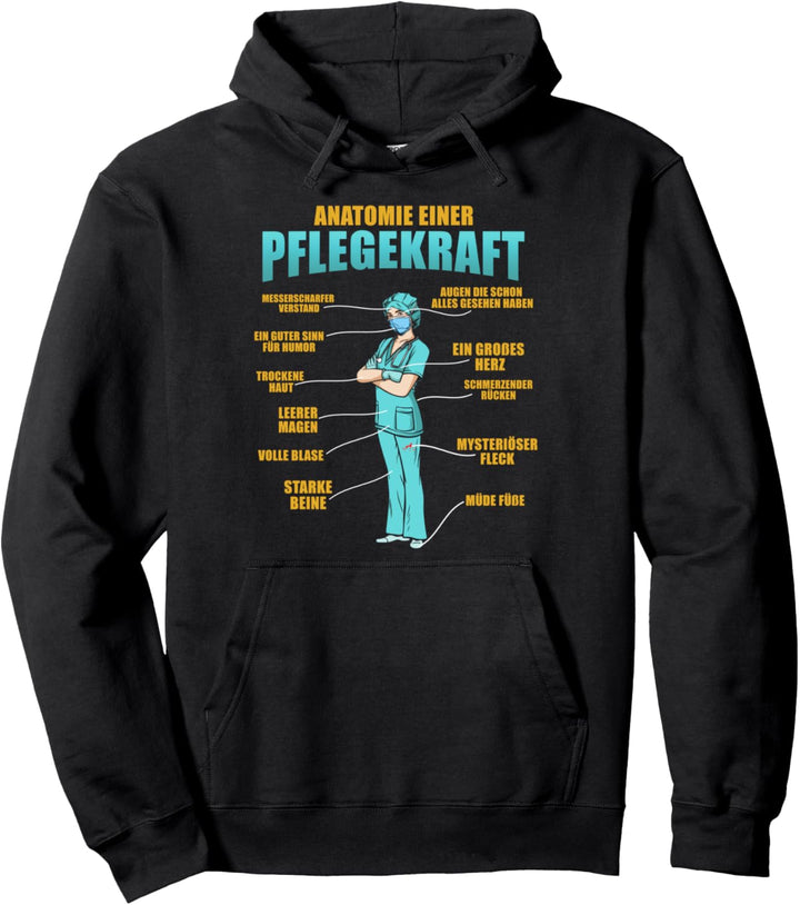 Krankenschwester Spruch - Anatomie einer Pflegekraft Pullover Hoodie